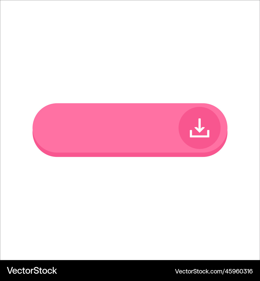 Flat click button Flat click button vector image