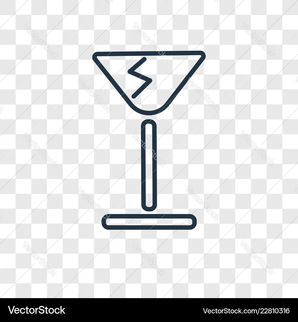 Fragile concept linear icon isolated Fragile concept linear icon isolated vector image