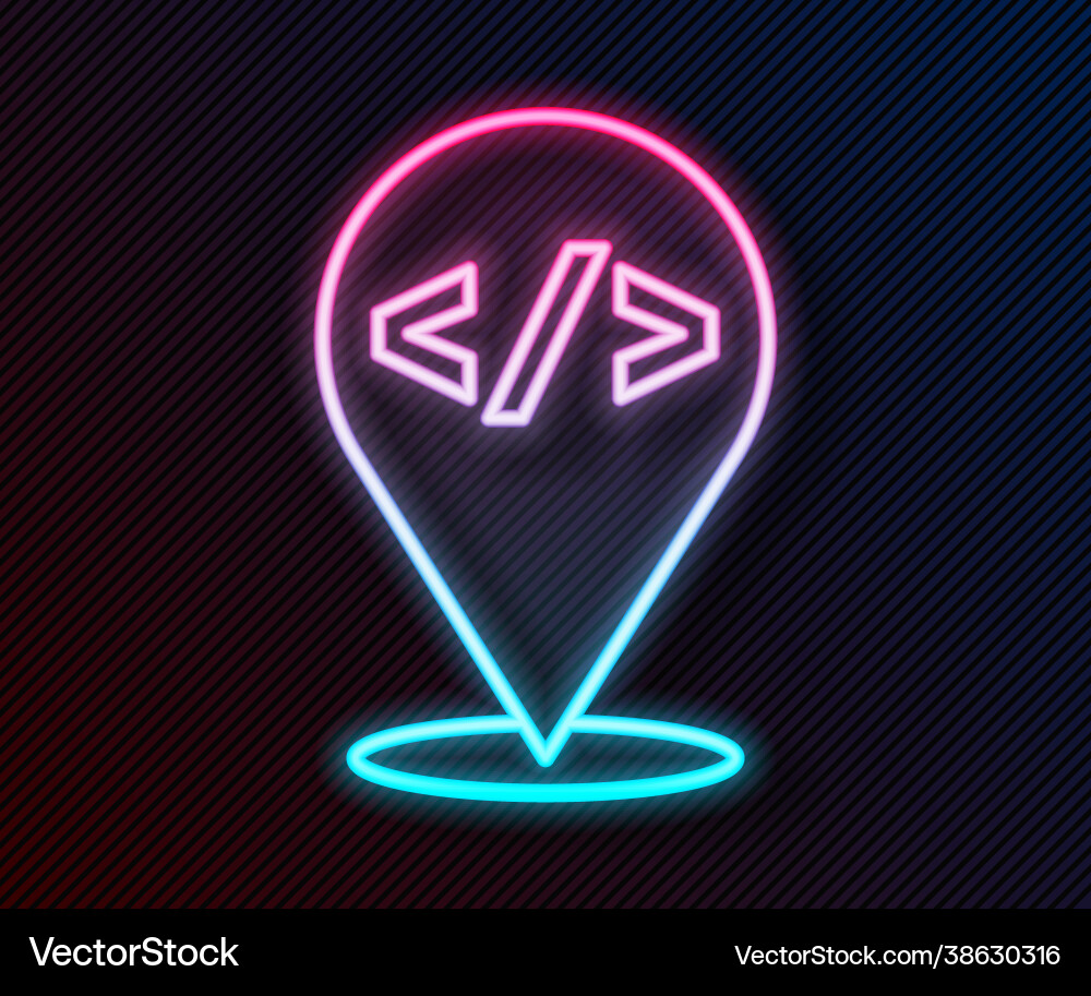 Glowing neon line web design and front end Glowing neon line web design and front end vector image