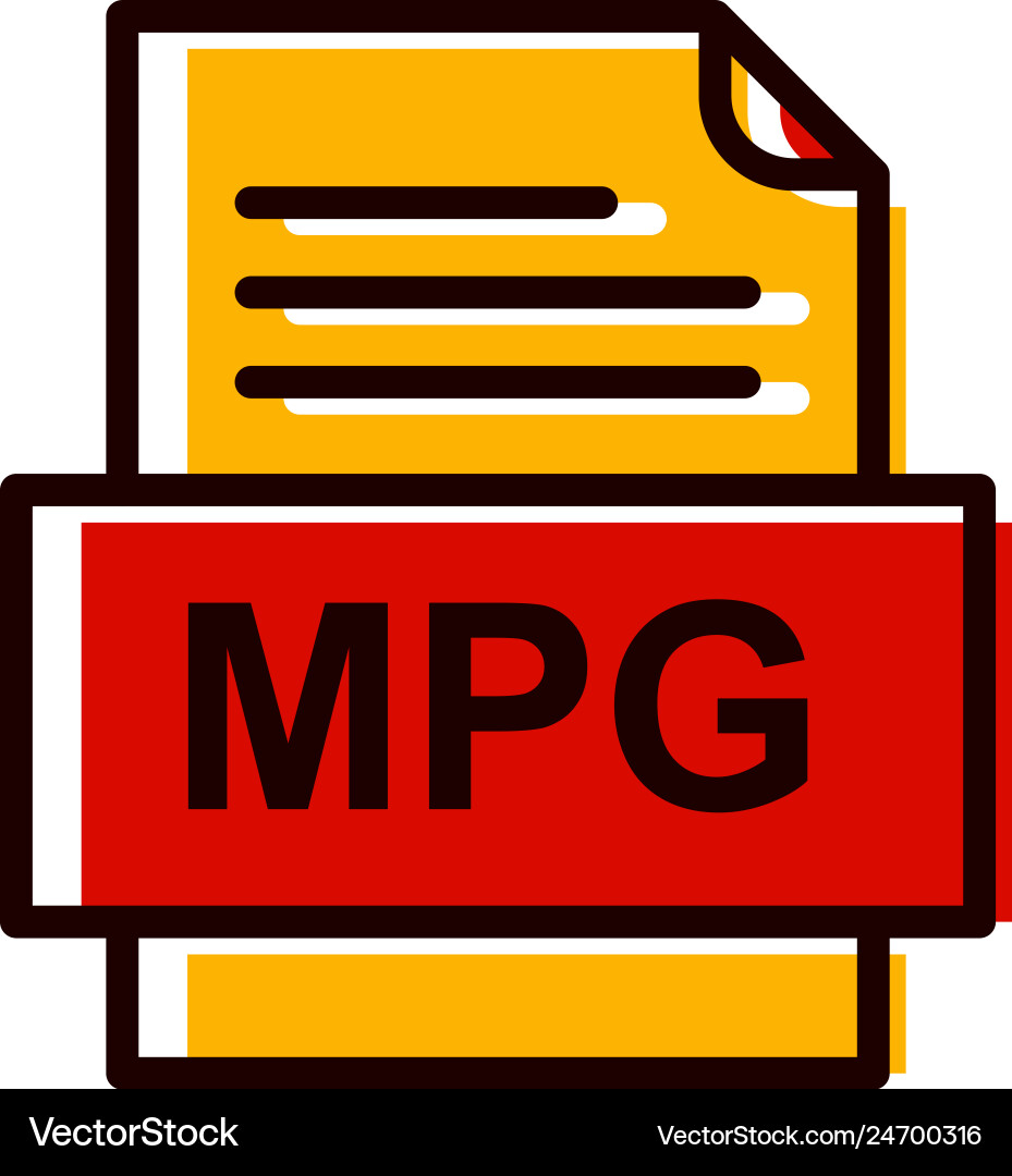Mpg file document icon Vector Image