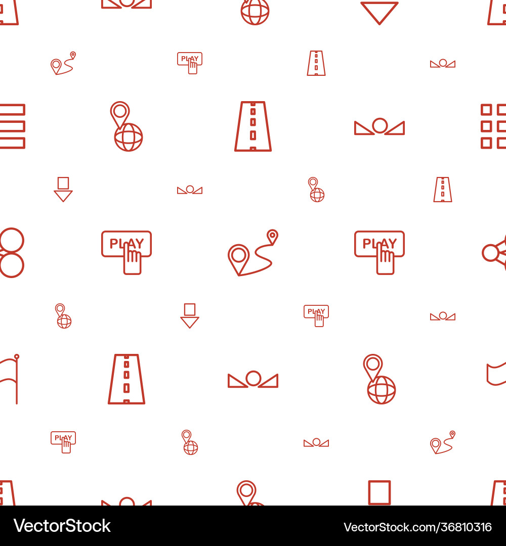 Navigation icons pattern seamless white background vector image