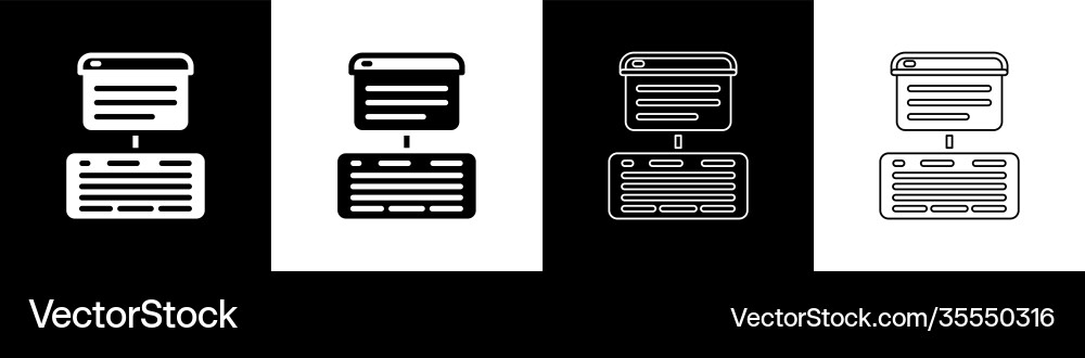 Set server data web hosting icon isolated Set server data web hosting icon isolated Vector Image