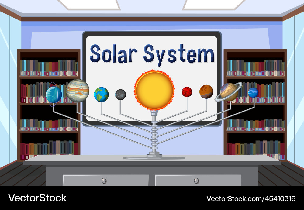 Solar System Klassenzimmer Vorlage Solar System Klassenzimmer Vorlage vektorbild