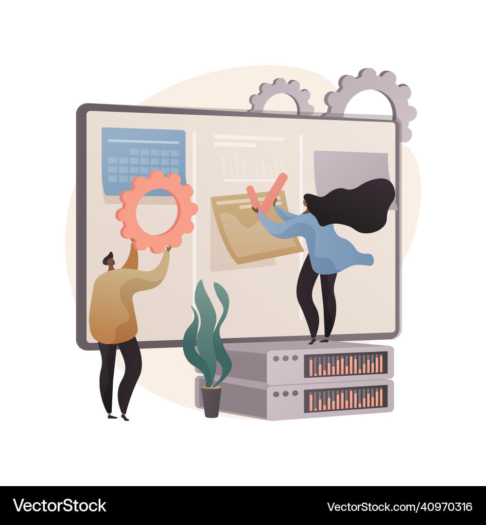 Task management abstract concept vector image