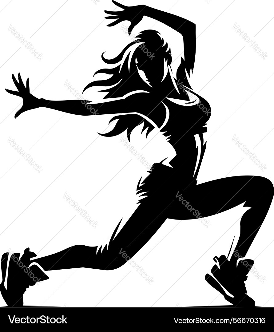 X-default minimalist dancer pose vector image