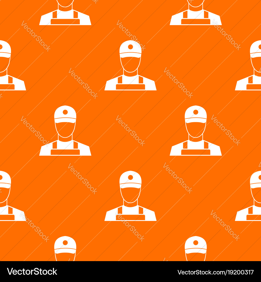 A man in cap and uniform pattern seamless vector image