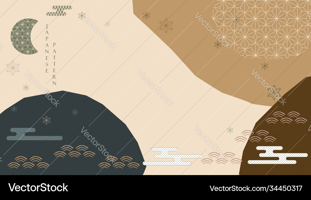 Abstract art background with geometric pattern vector image