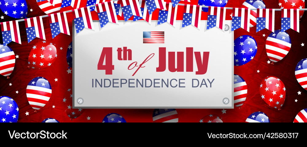 Composition with rectangular frame and balloons vector image