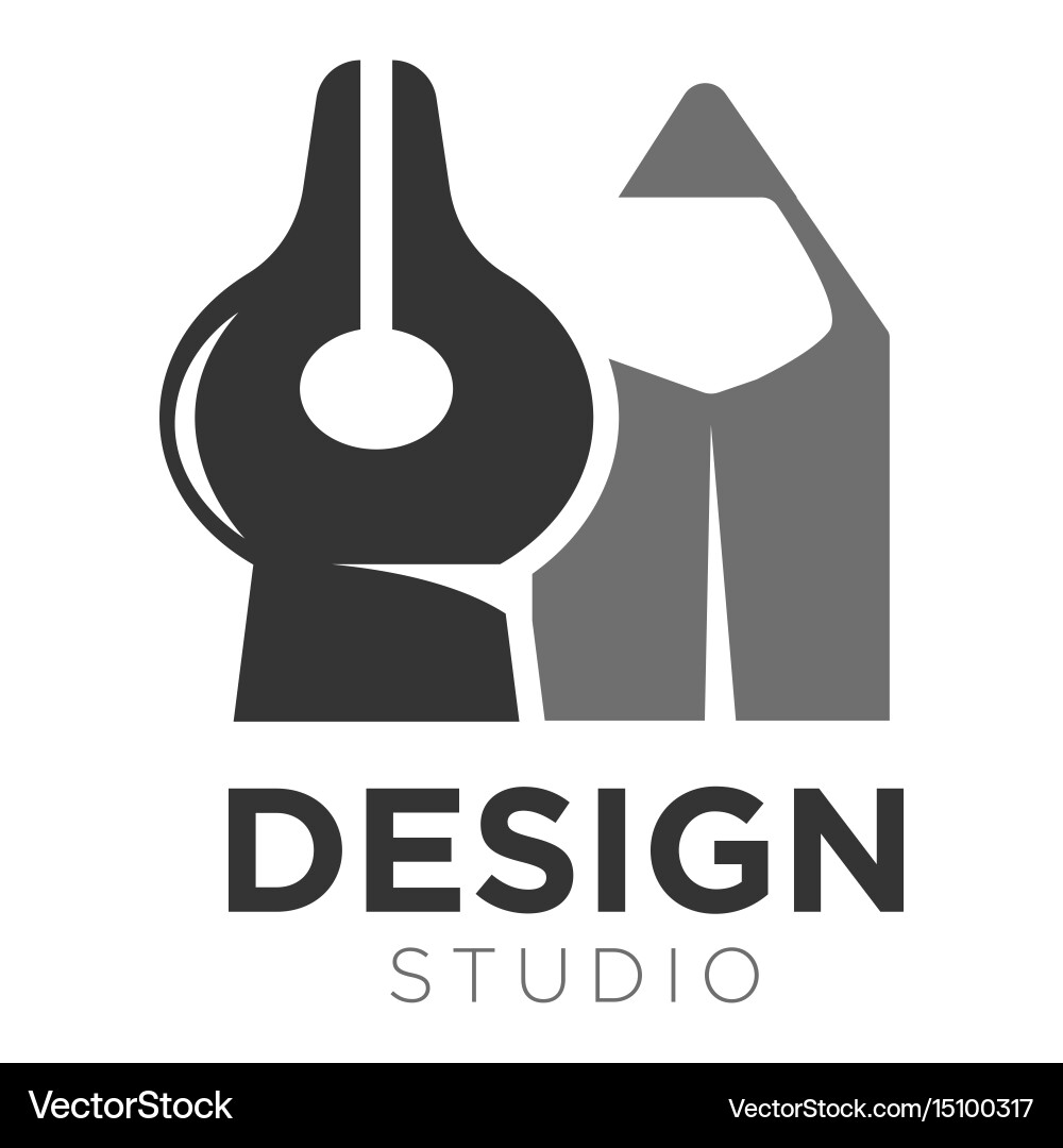 Design studio icon template of pen tip Vector Image