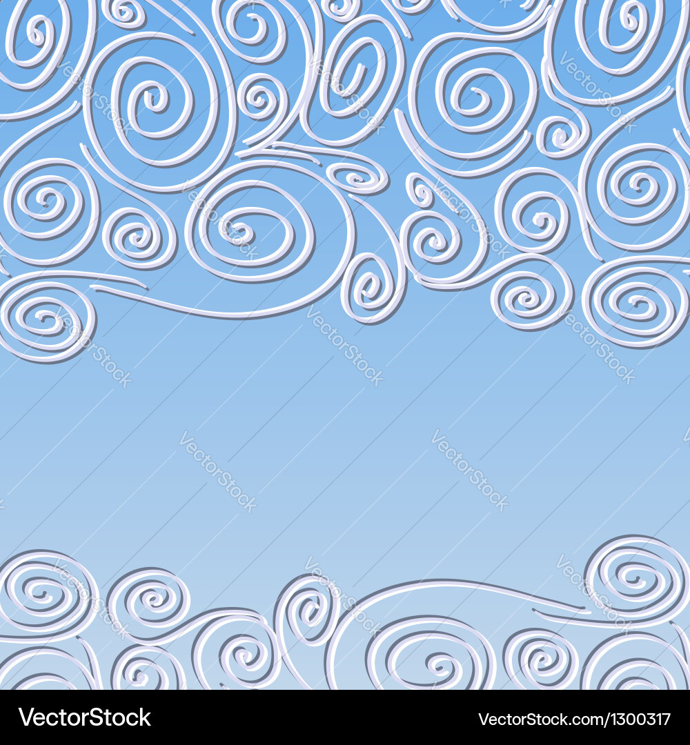 Lace frame with spirals pattern Vector Image