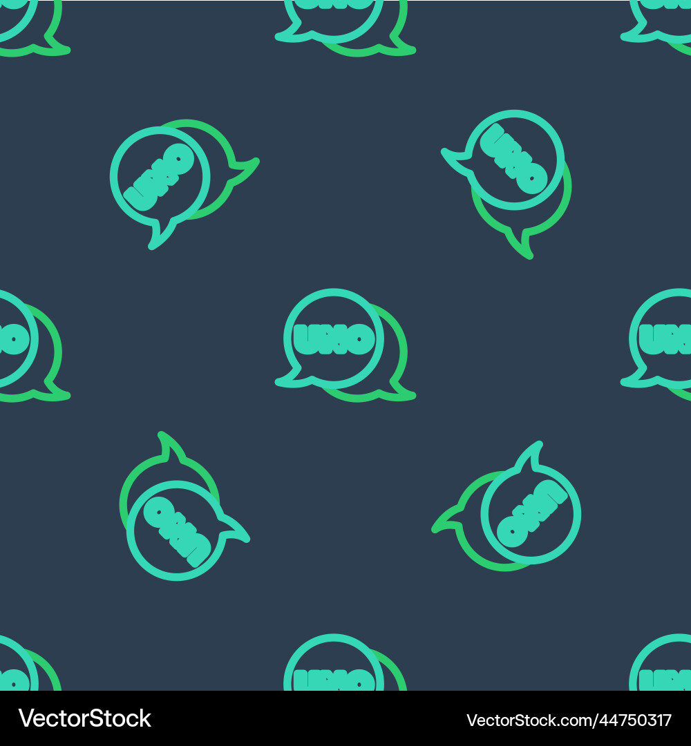 Line uno card game icon isolated seamless pattern Vector Image
