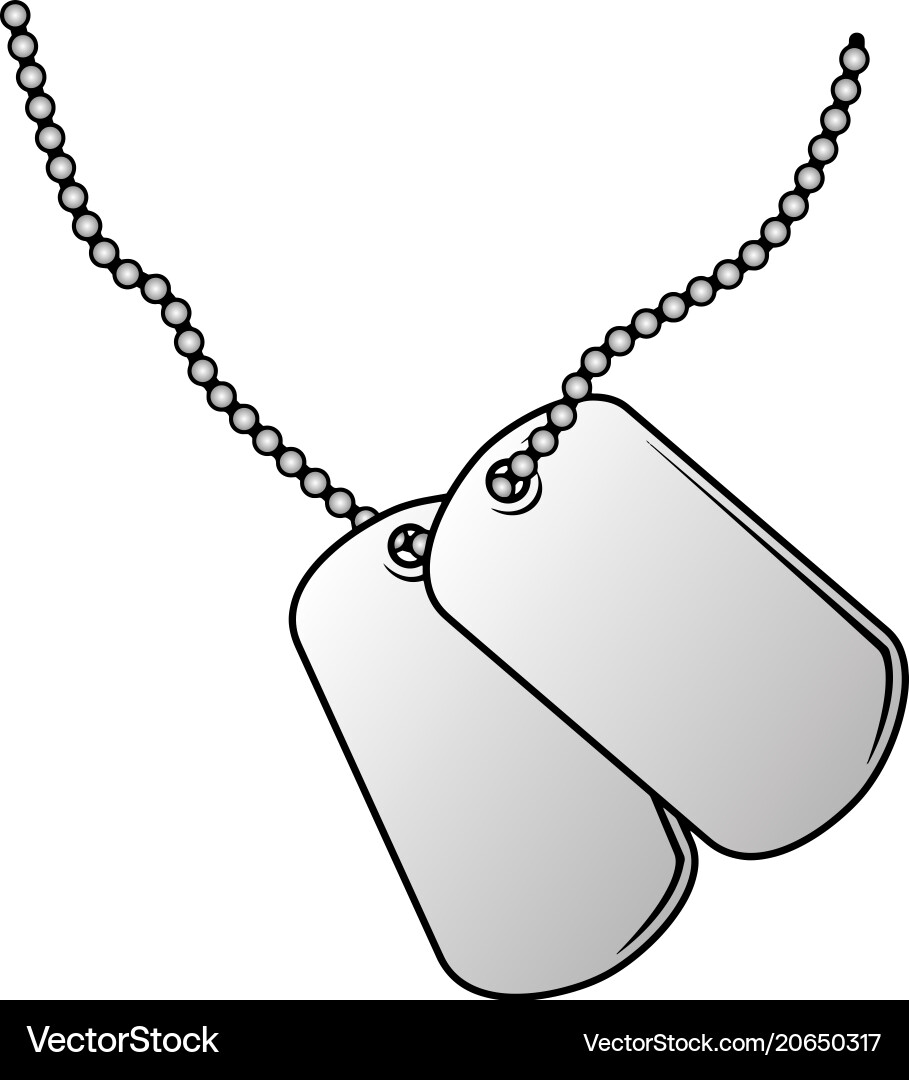 Military Dog Tags Vector Image