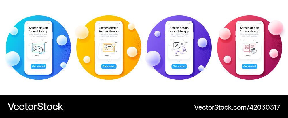 Minimal set of remove image seo certificate Minimal set of remove image seo certificate Vector Image