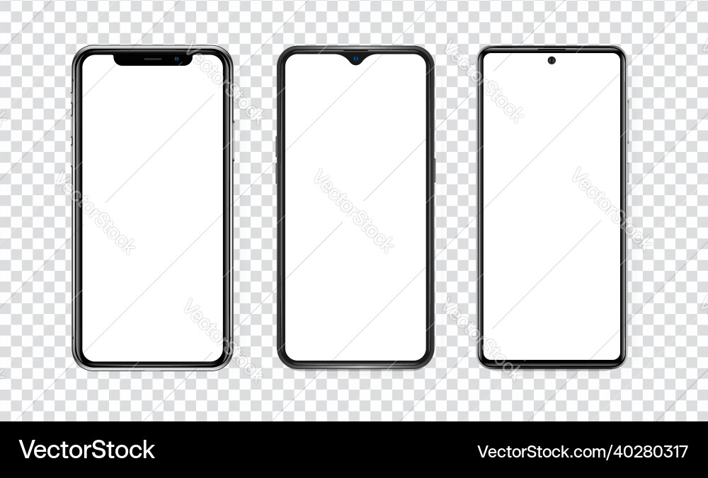 Phone mockup for visual ui ux app demonstration Phone mockup for visual ui ux app demonstration Vector Image