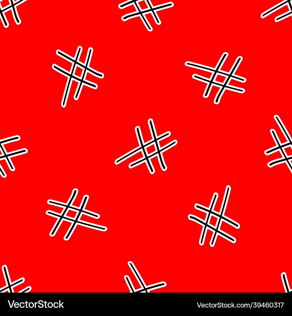 Seamless pattern with lines on red background vector image