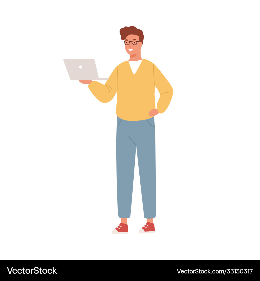 Smiling Programmierer Programmierer Geschäftsmann es Arbeiter Smiling Programmierer Programmierer Geschäftsmann es Arbeiter vektorbild