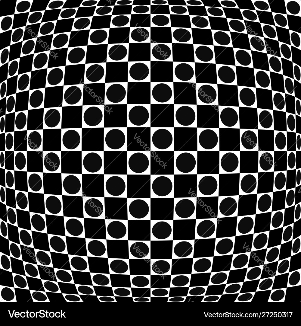 Spherical globe circular distort effect pattern Spherical globe circular distort effect pattern vector image