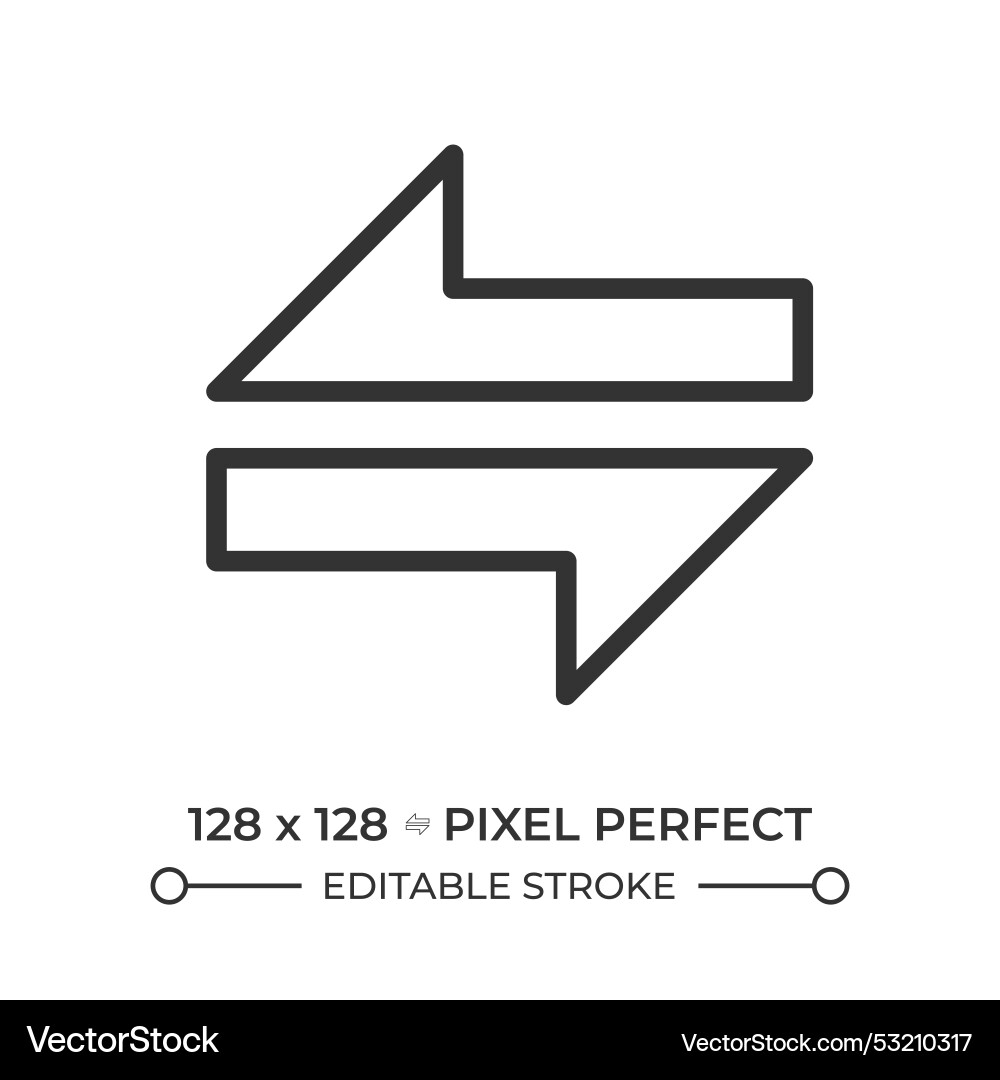 Swap arrow linear icon Swap arrow linear icon vector image