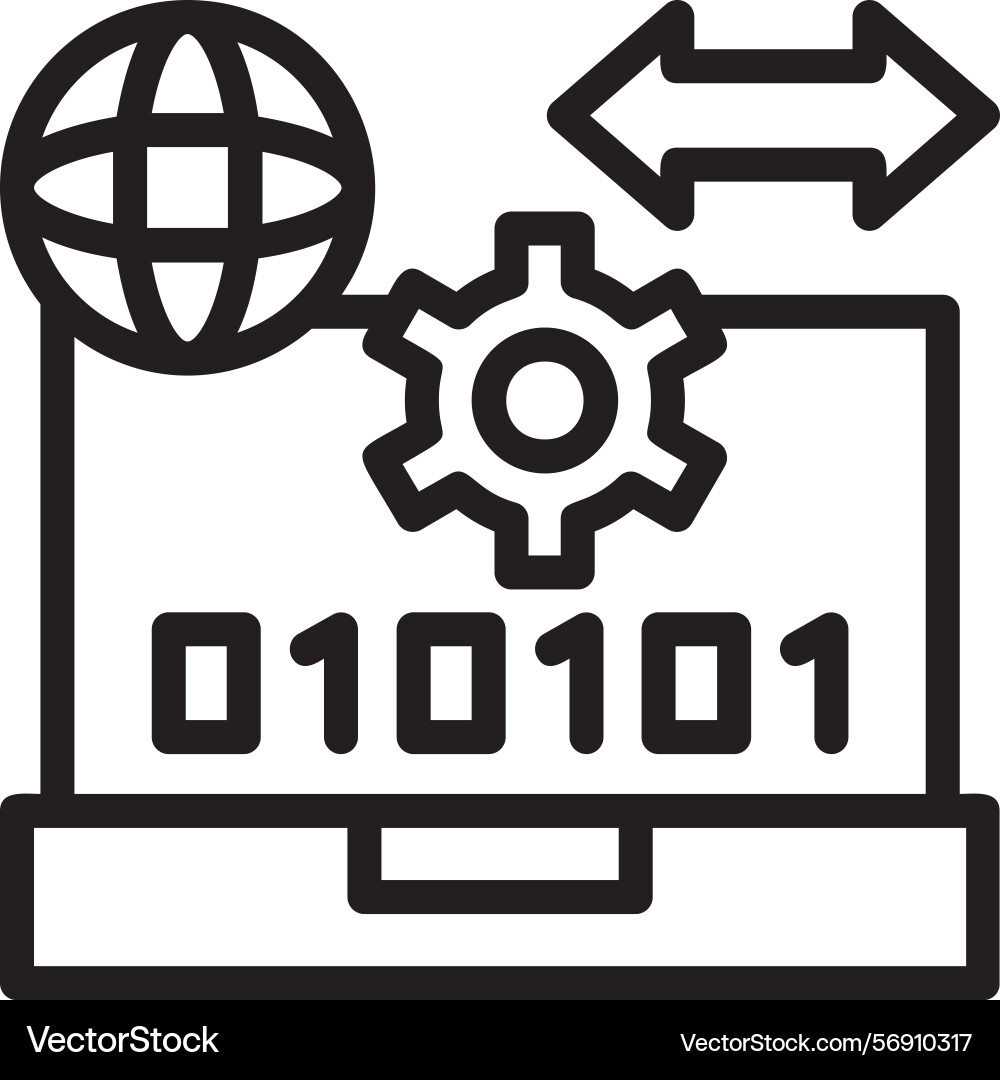 Swift flow linear style icon design vector image
