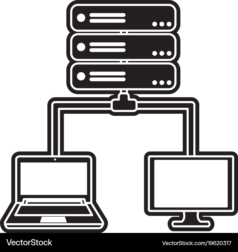 Web hosting design Vector Image