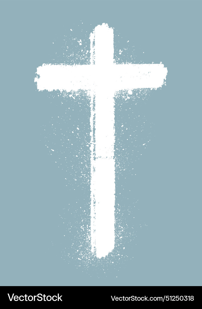 Abstract background with a grunge style cross Vector Image