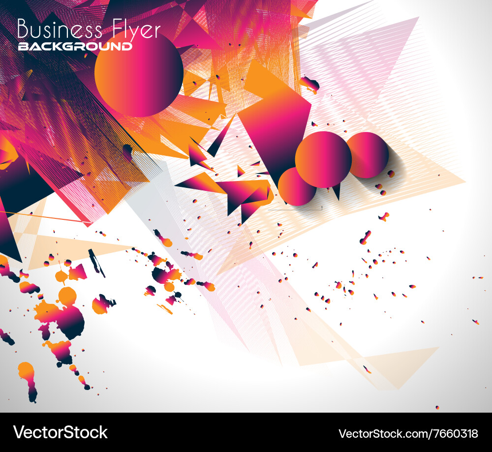 Abstract background with shapes explosion vector image