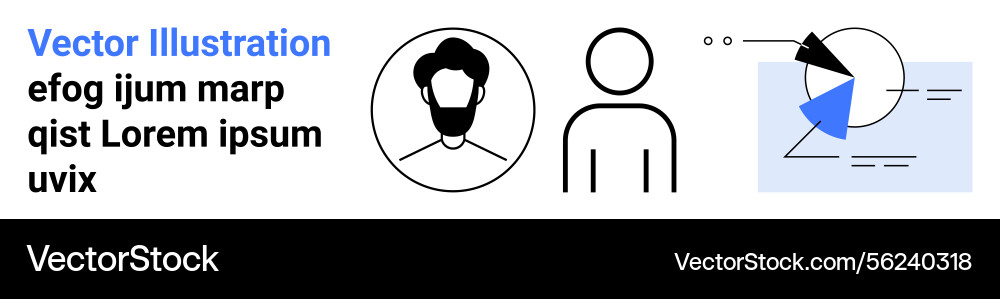 Abstract representation of user avatars and data Vector Image