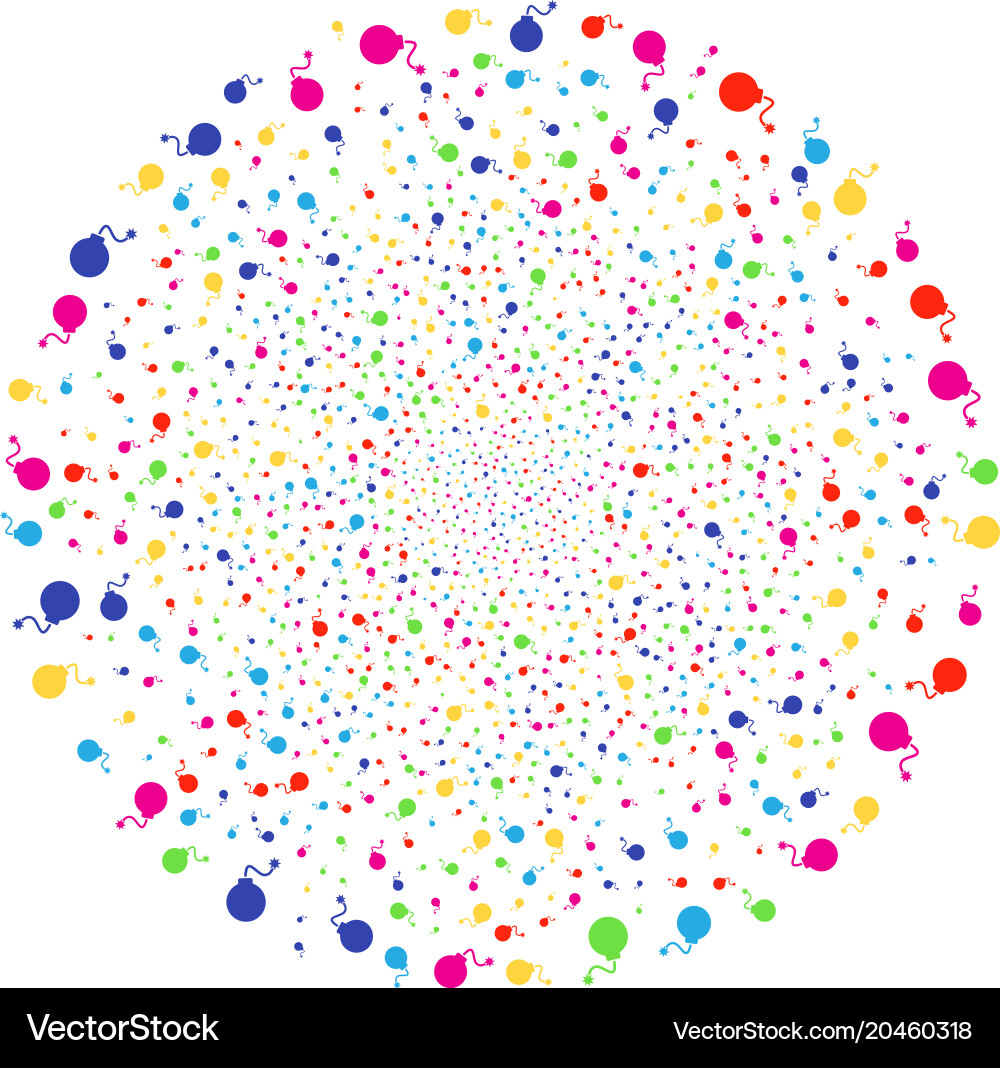 Bomb exploding globula Vector Image