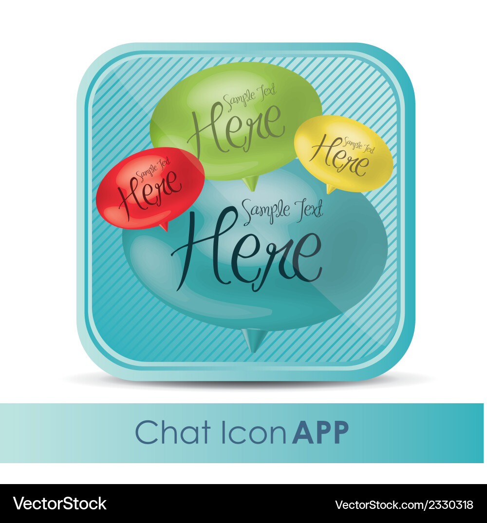 Chat application icon with text balloons vector image