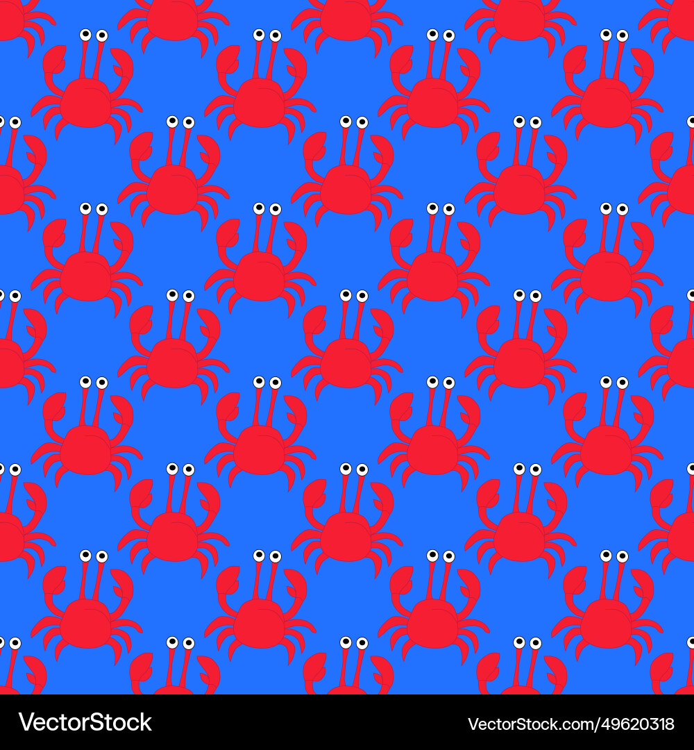 Crab seamless pattern Vector Image
