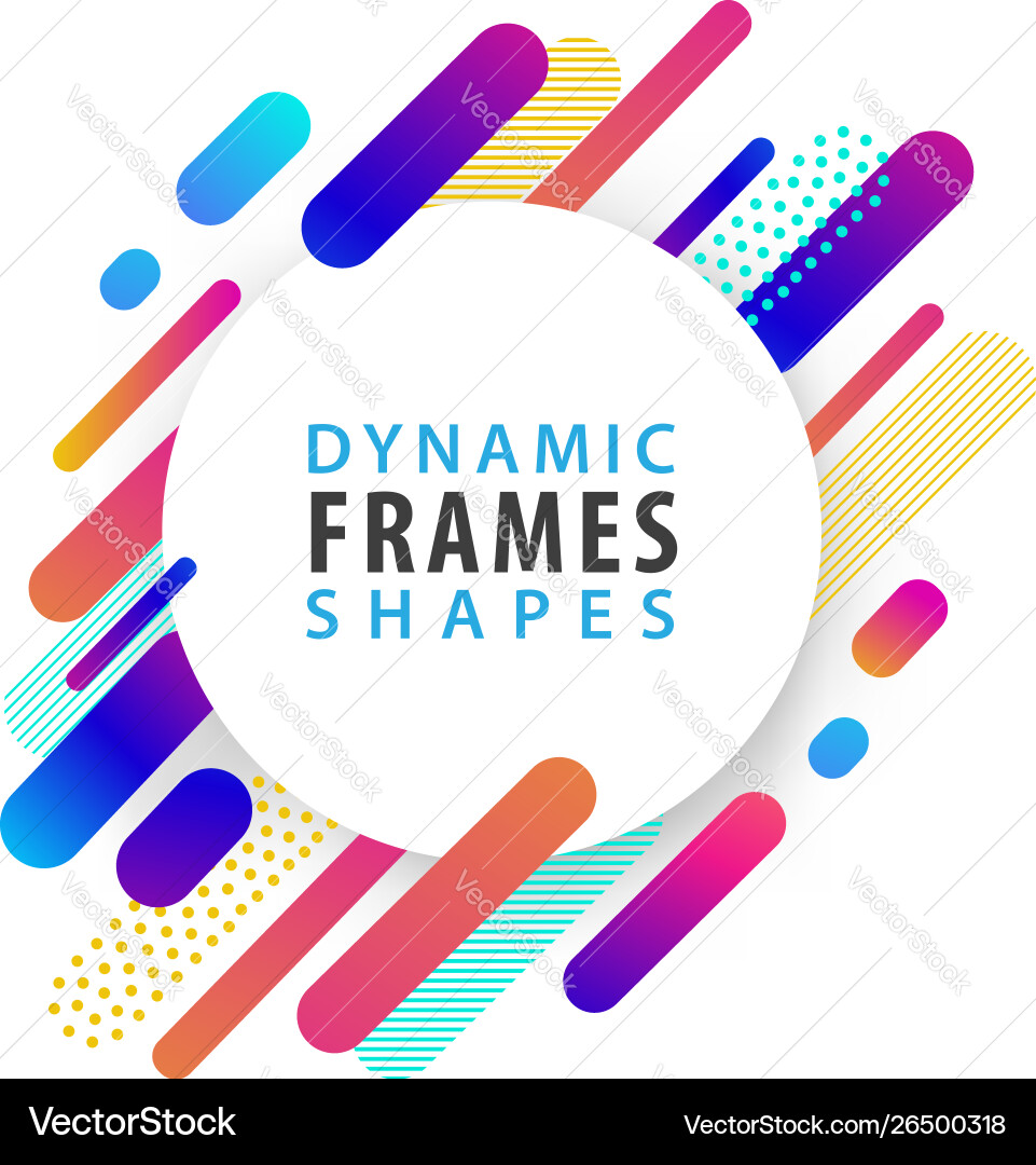 Dynamic Circle Frames - Abstract Shapes vector image