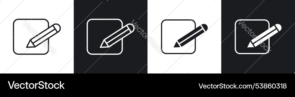 Edit button icon set Edit button icon set vector image