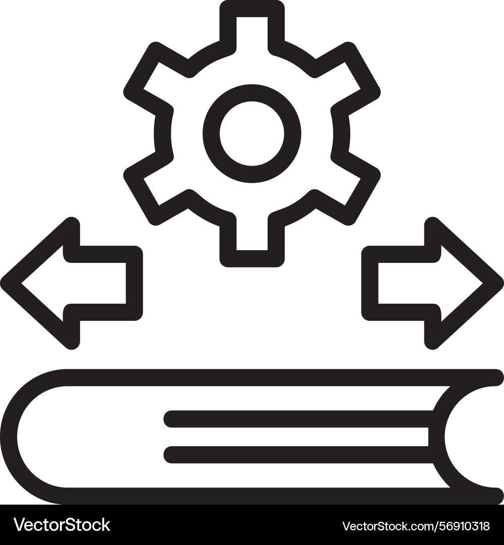 Edu flow linear style icon design vector image