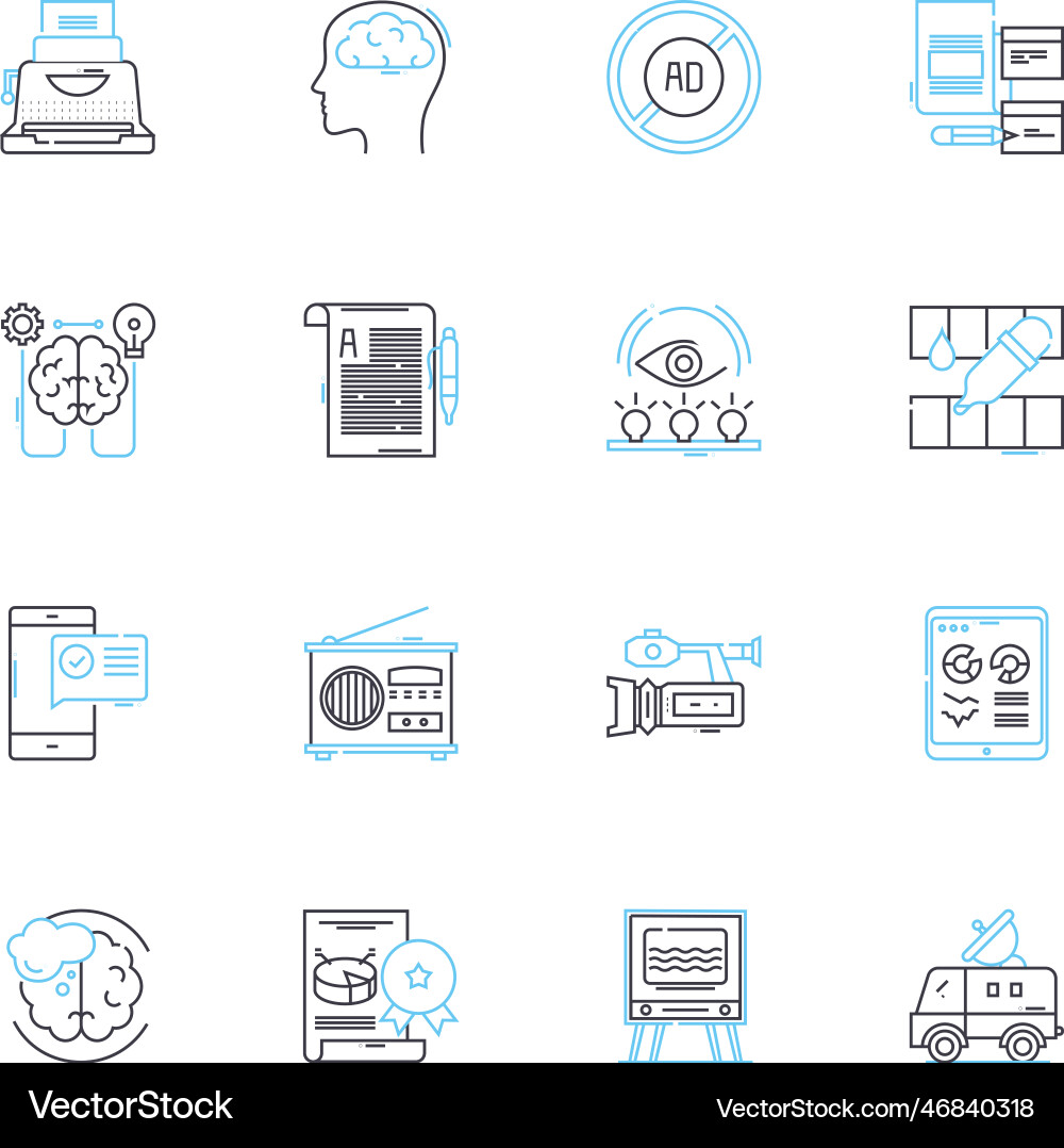 Gatherings and assemblies linear icons set Gatherings and assemblies linear icons set vector image