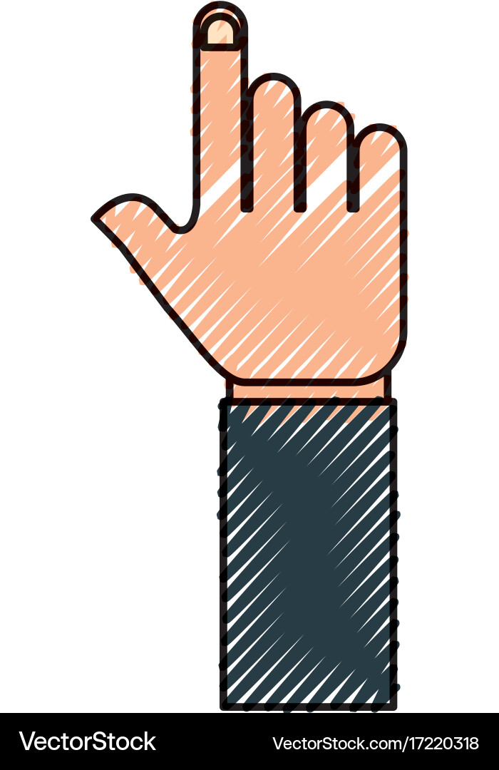 Hand pointer gesture symbol icon Vector Image