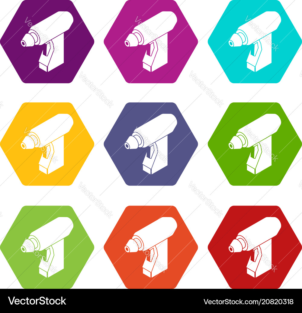 Manual welding torch icons set 9 Manual welding torch icons set 9 vector image