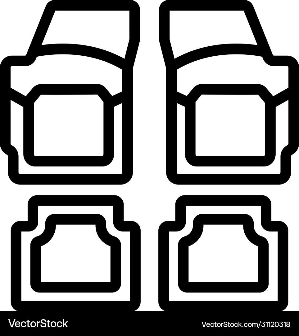 Pile car mats icon outline Vector Image