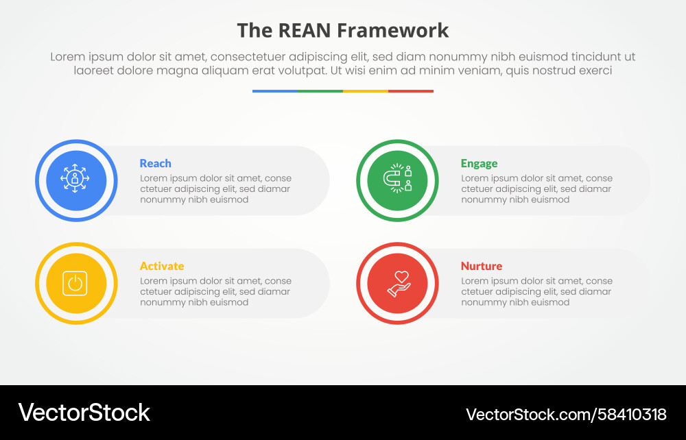 REAN Framework Concept - Slide Vector Image