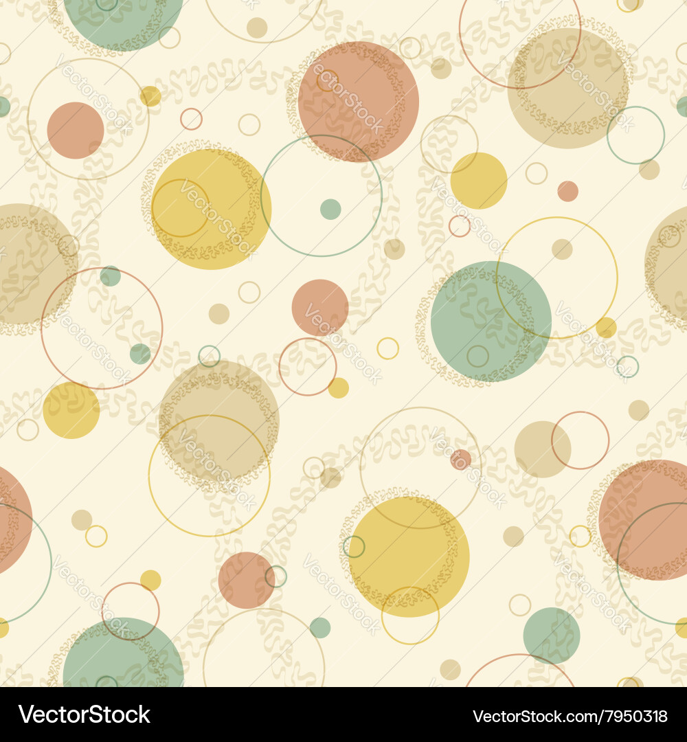 Seamless retro pattern with circles vector image