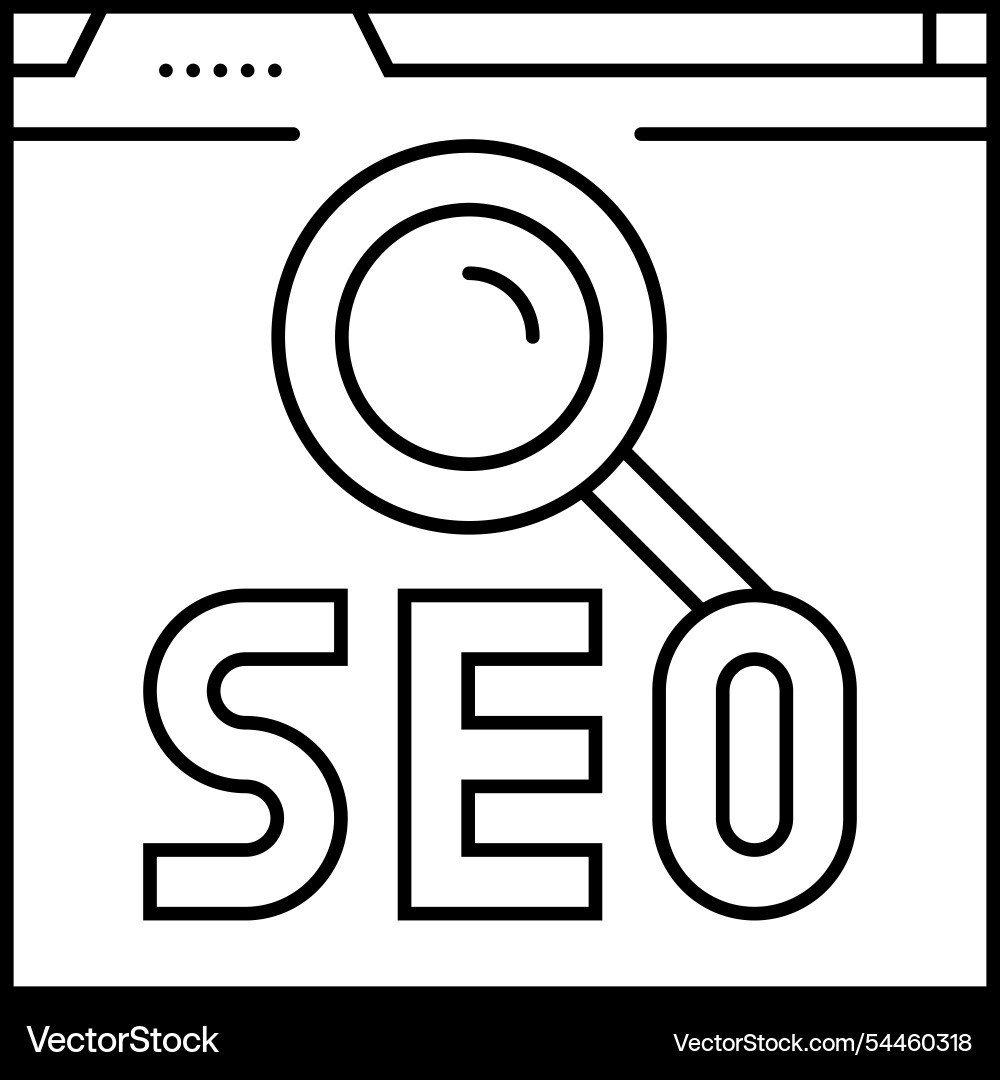 Seo search engine optimization line icon Seo search engine optimization line icon vector image