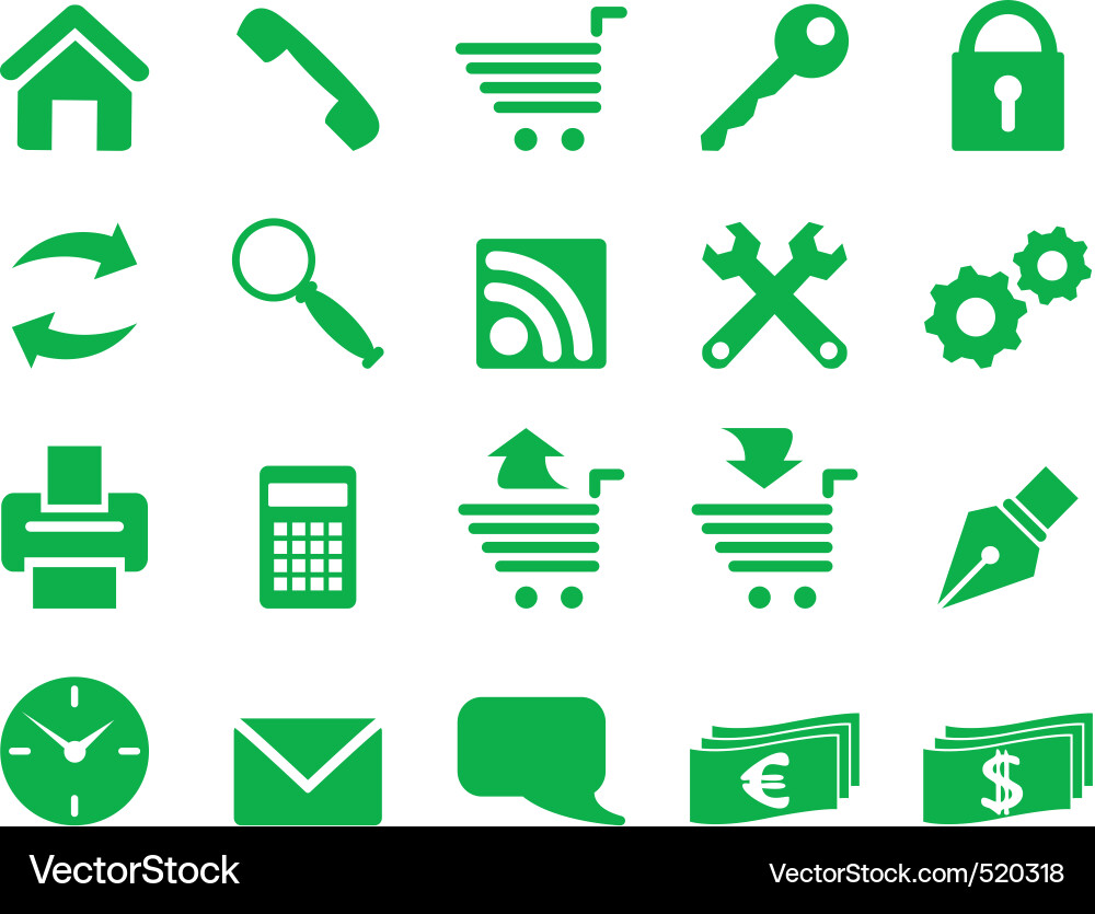 Set of simple icons for decoration and design Vector Image