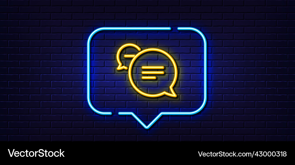 Text message line icon chat comment sign speech vector image
