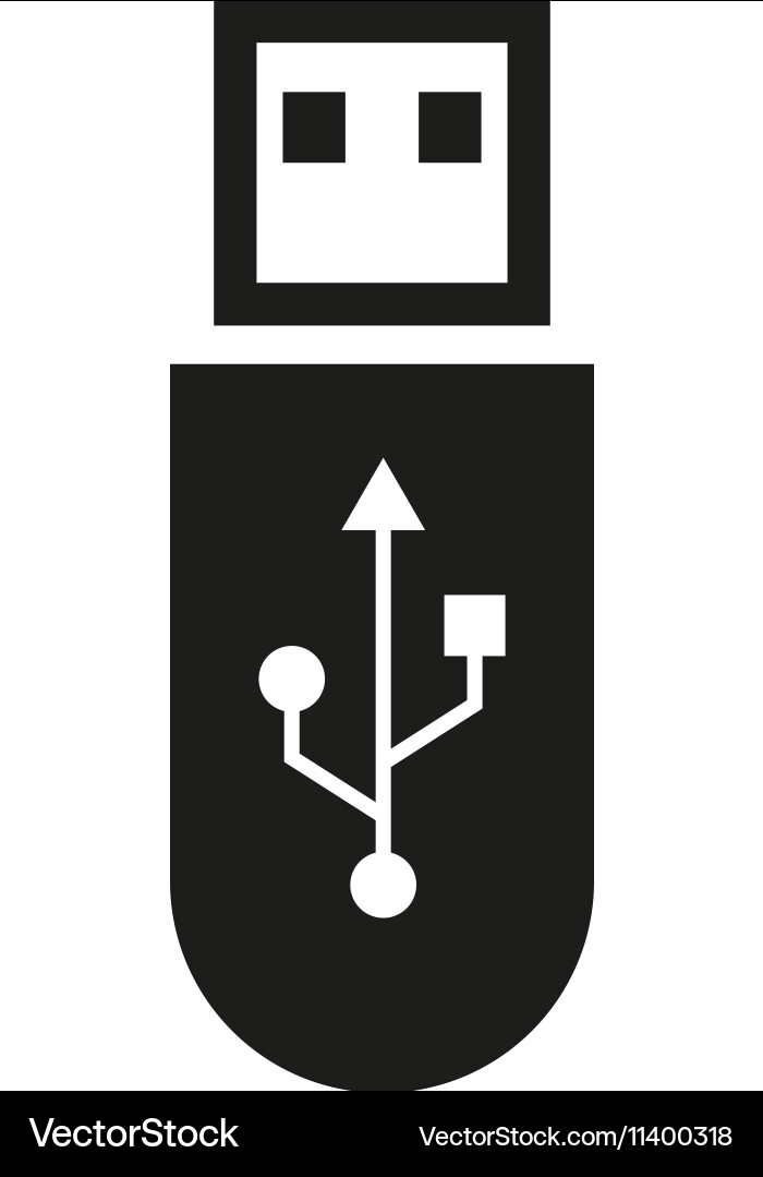 Usb icon transfer and connection data symbol vector image