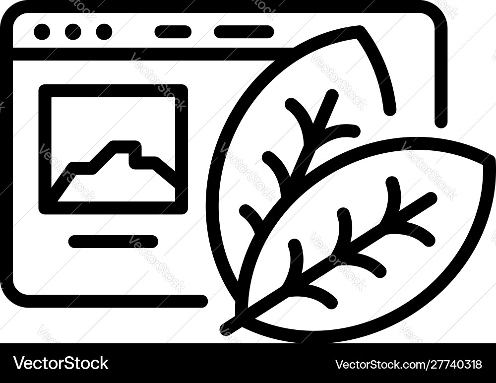 Web page farming robot icon outline style Web page farming robot icon outline style vector image