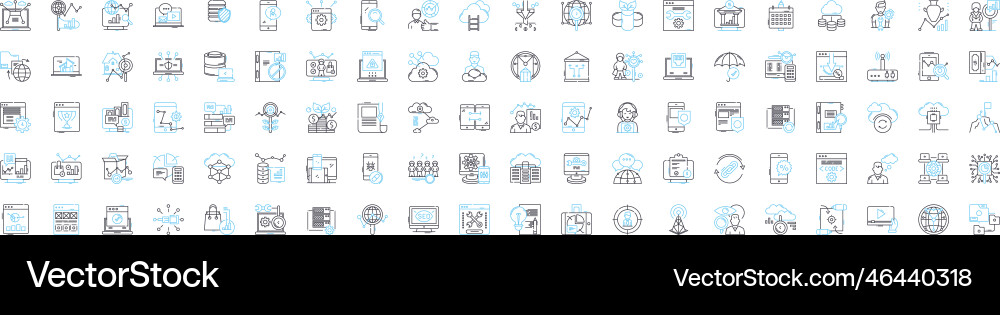 Website optimization line icons set Website optimization line icons set vector image