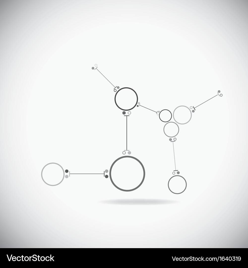 Abstract Connection Network Vector Image