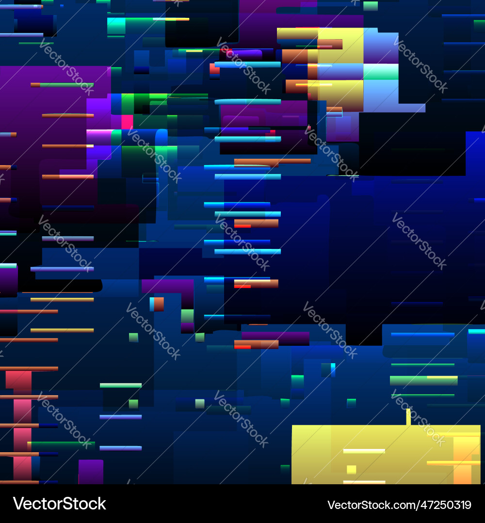 Abstract glitch background with colorful pixel Abstract glitch background with colorful pixel vector image