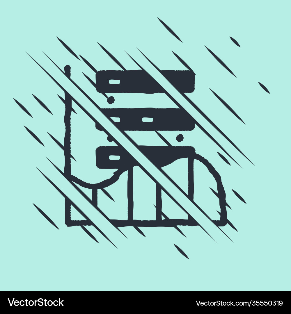 Black server data web hosting icon isolated Black server data web hosting icon isolated vector image