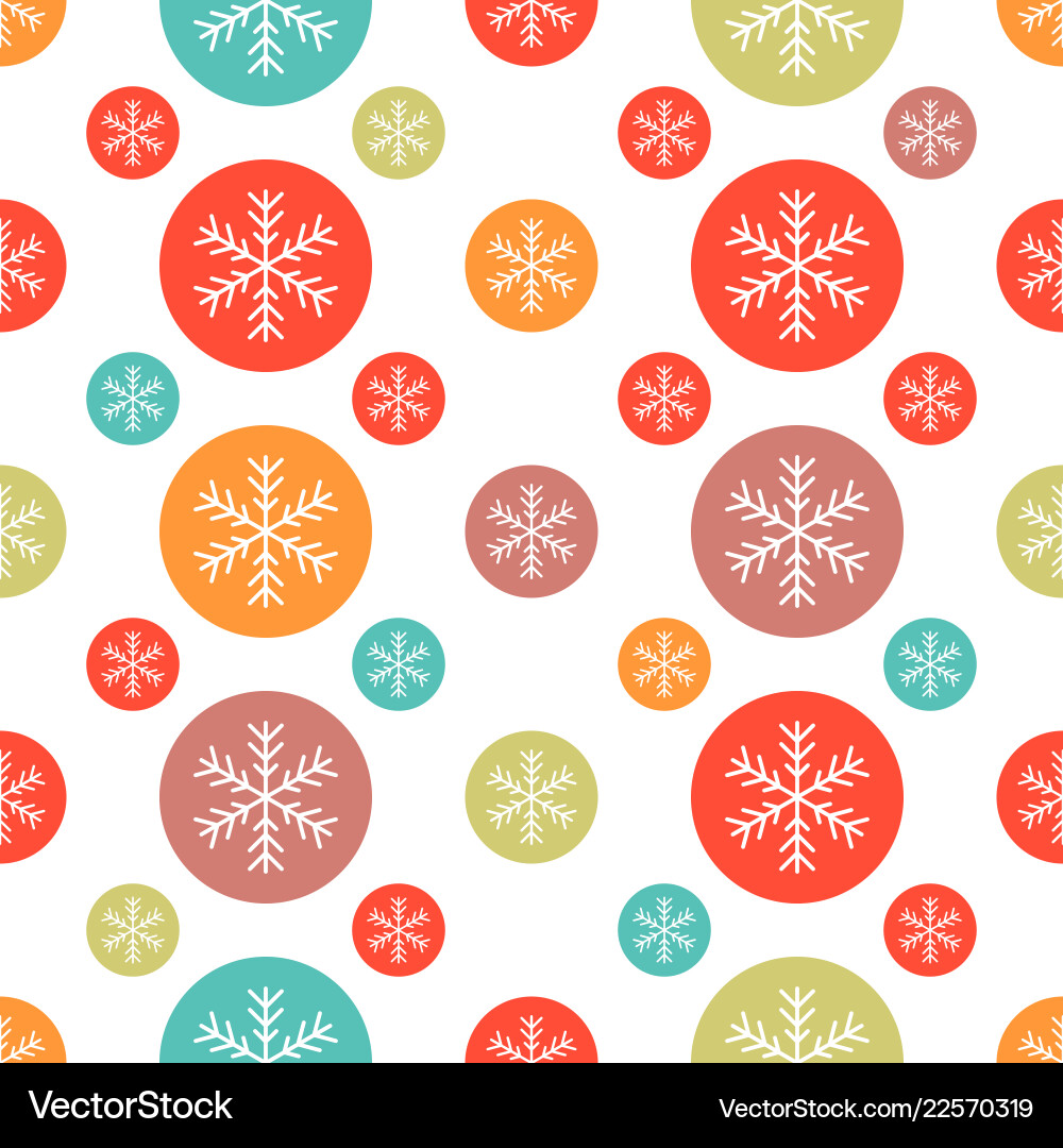 Christmas Snowflake Pattern vector image