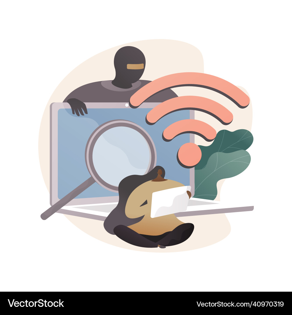 Data stealing malware abstract concept Data stealing malware abstract concept Vector Image